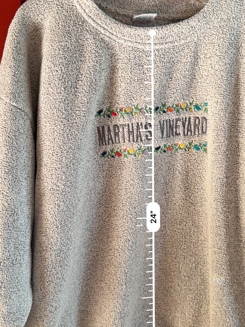 Vintage embroidered Martha’s Vineyard Grey Sweatshirt size L - Picture 5 of 8
